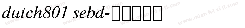 dutch801 sebd字体转换
